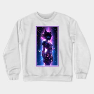 Anime Cute Cat Girl | Sci-Fi Manga Girl Anime Art Crewneck Sweatshirt